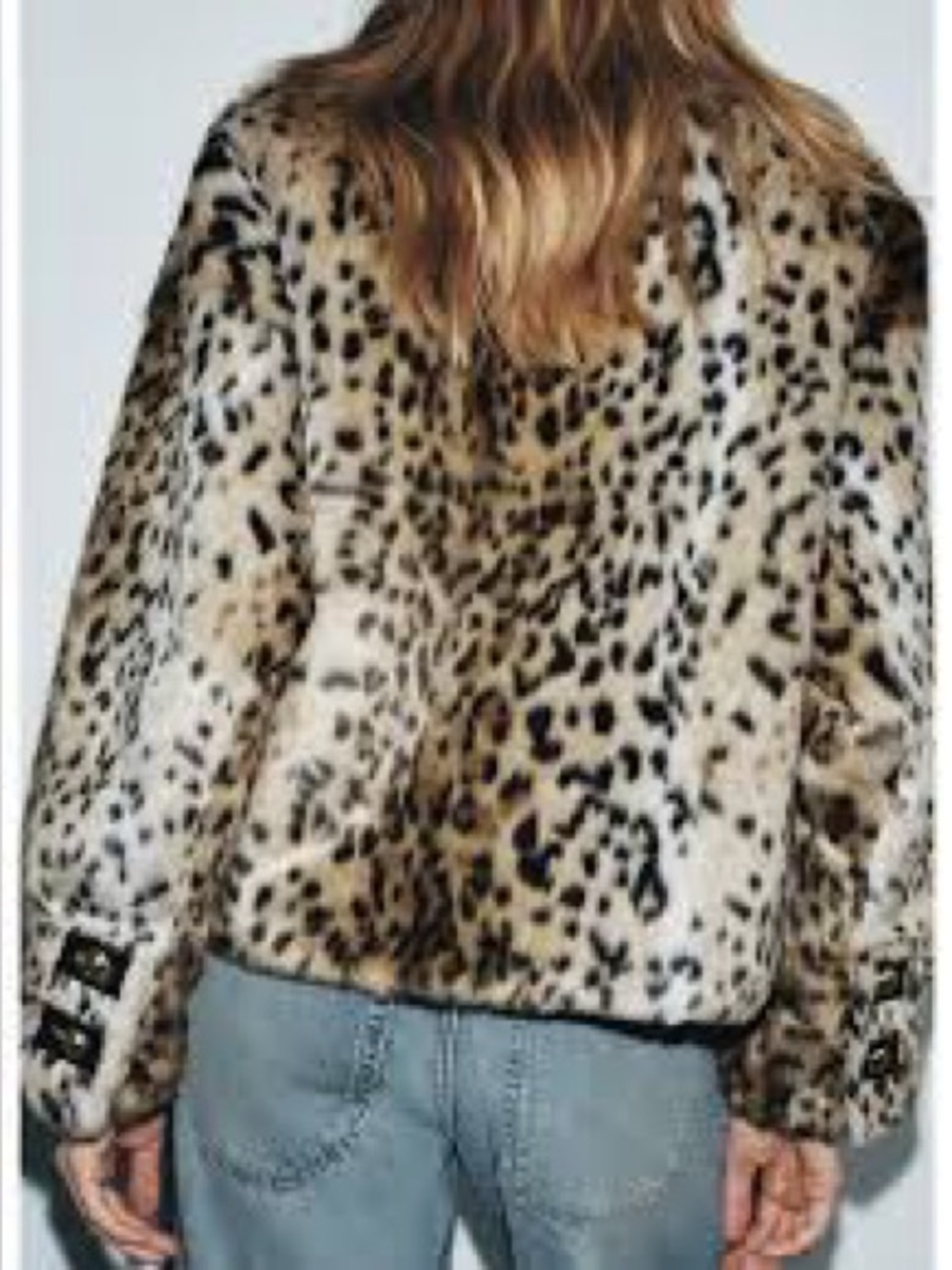 ZW Collection Leopard Print Faux Fur & Leather Jacket - Picture 4 of 6